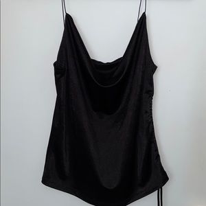 Zara Black Cowl-Neck Tank